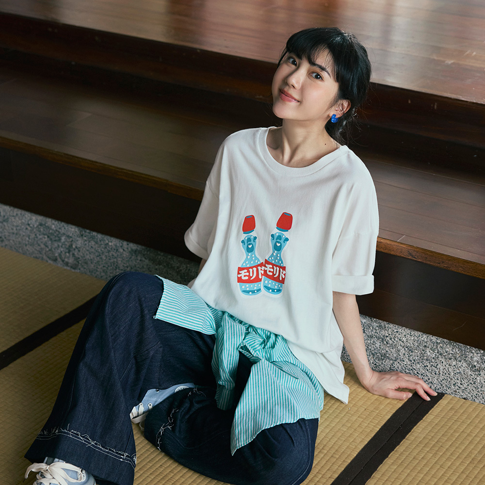 OB 日系立體彈珠汽水發泡印花Tee上衣 OBAB20230 SS25