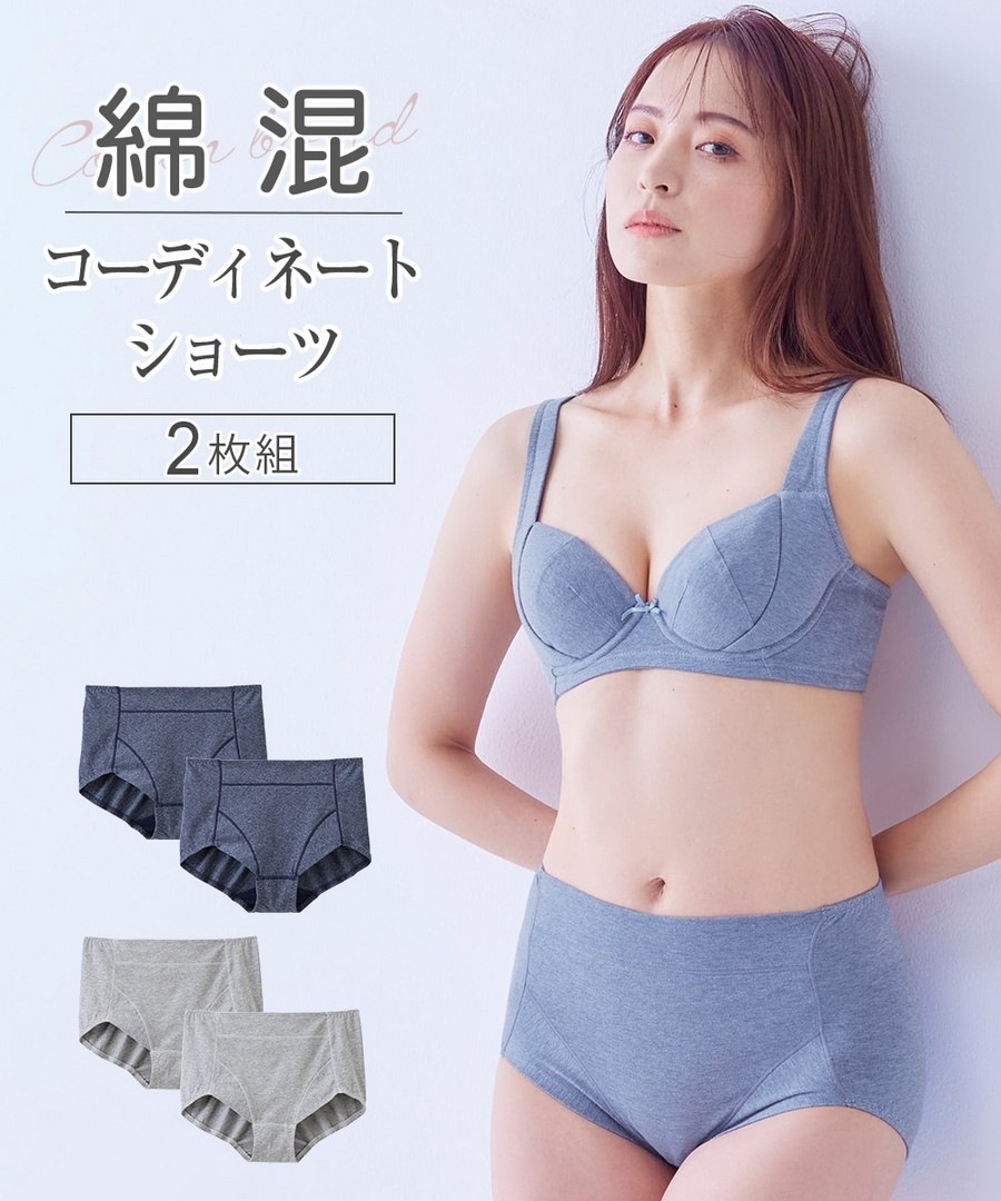 nissen 親膚混棉內褲兩件裝 (日本女裝大尺碼內衣) NSCFC0325B0001 SS25
