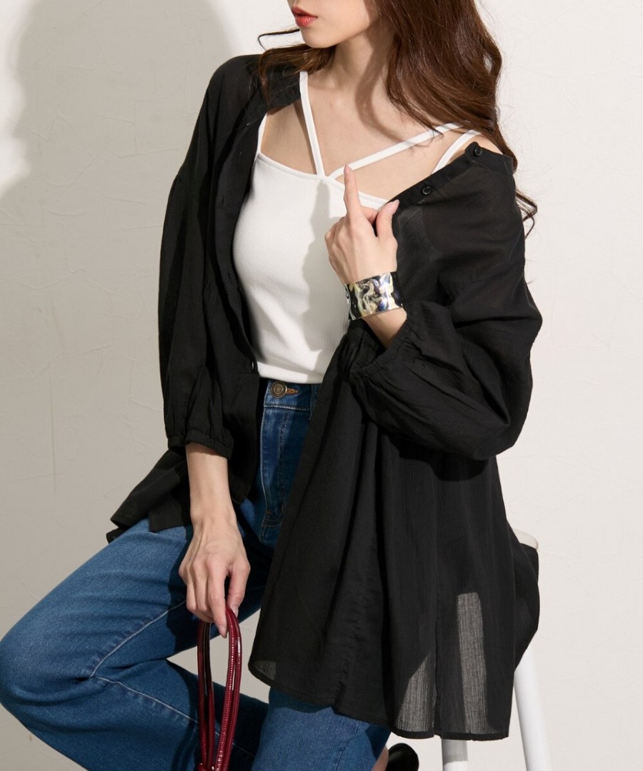 nissen 褶皺長款上衣 (日本女裝) NSARR0125B0006 SS25