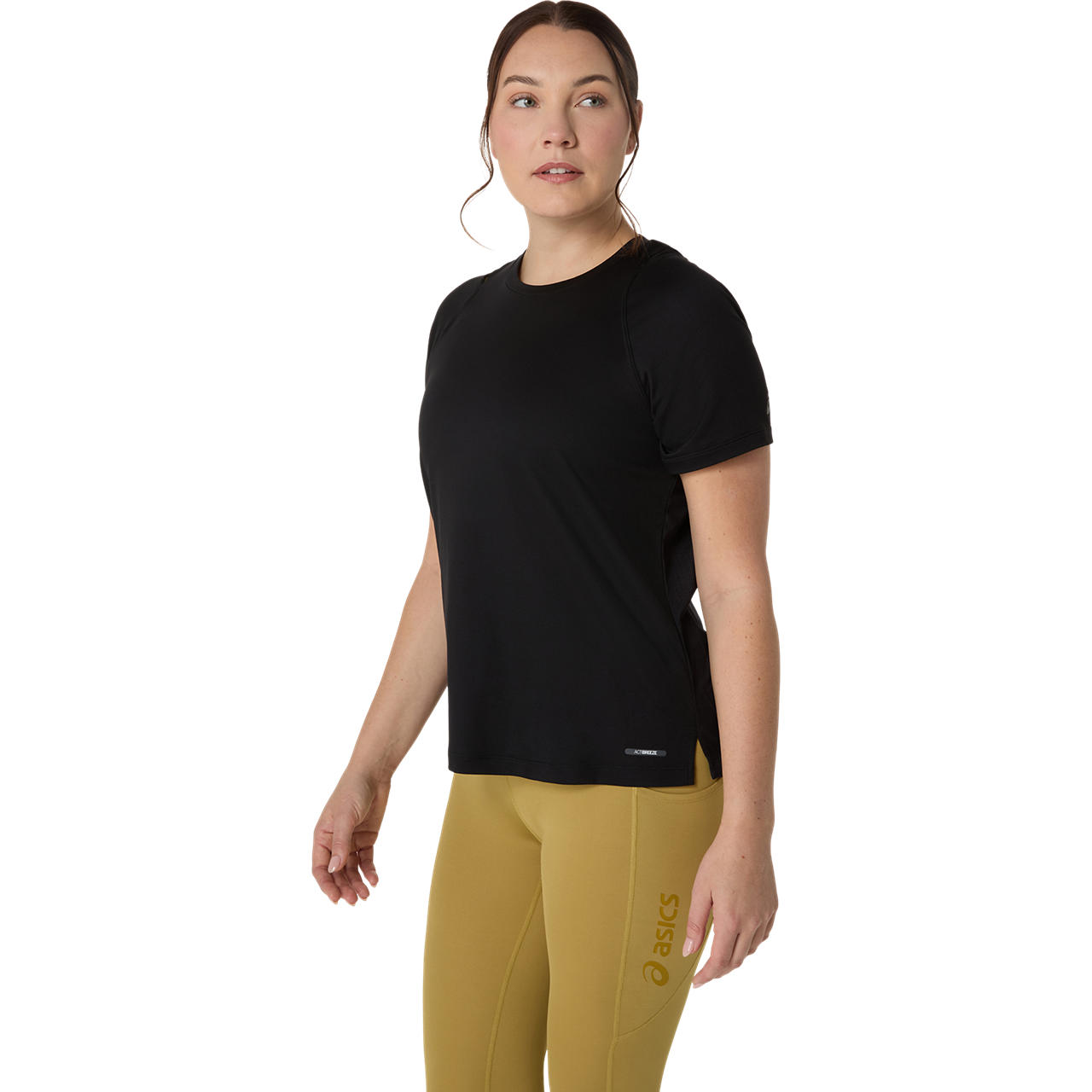 ASICS ACTIBREEZE Tシャツ タイツ 上下セット レディースXS ショートスリーブTシャツ MOTION MUSCLE SUPPORTタイツ