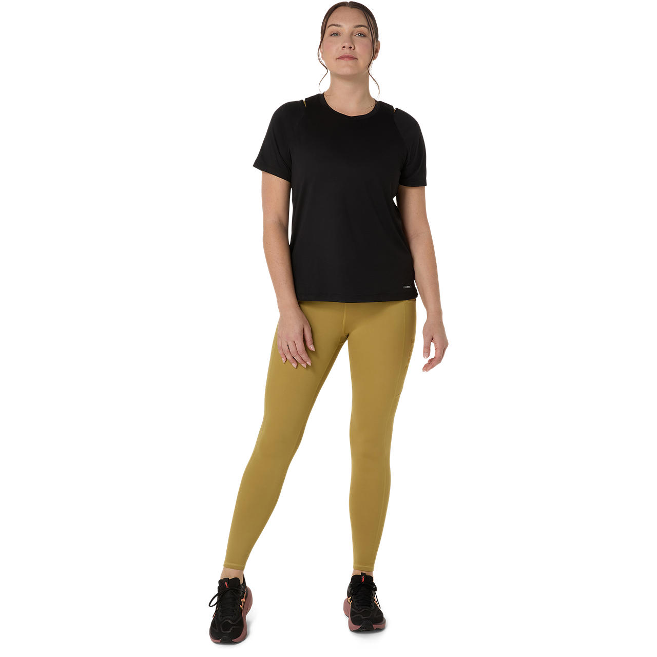 ASICS ACTIBREEZE Tシャツ タイツ 上下セット レディースXS Women's Tops & T-Shirts | ACTIBREEZE JACQUARD SHORT SLEEVE