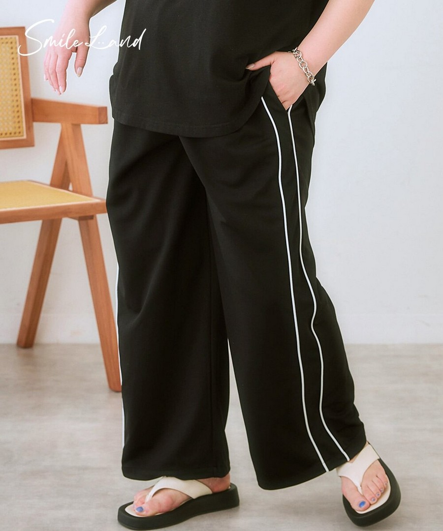 nissen 側雙線寬鬆長褲 (日本女裝大尺碼) NSBLJ0225B0021 SS25