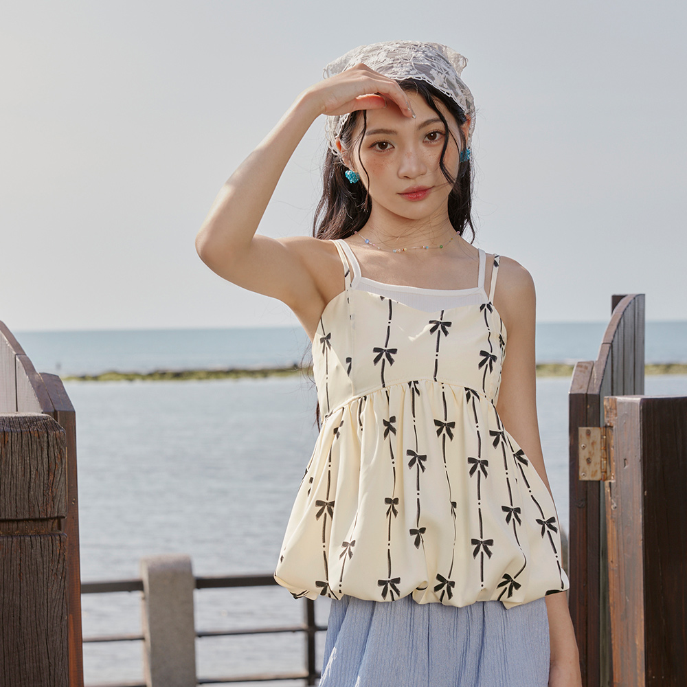 OB 澎澎氣球下襬細肩背心 OBAB20444 SS25