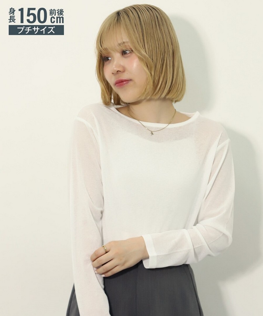 nissen [嬌小尺寸] 透視紗長袖衫 (日本女裝) NSBOG0225C0005 SS25