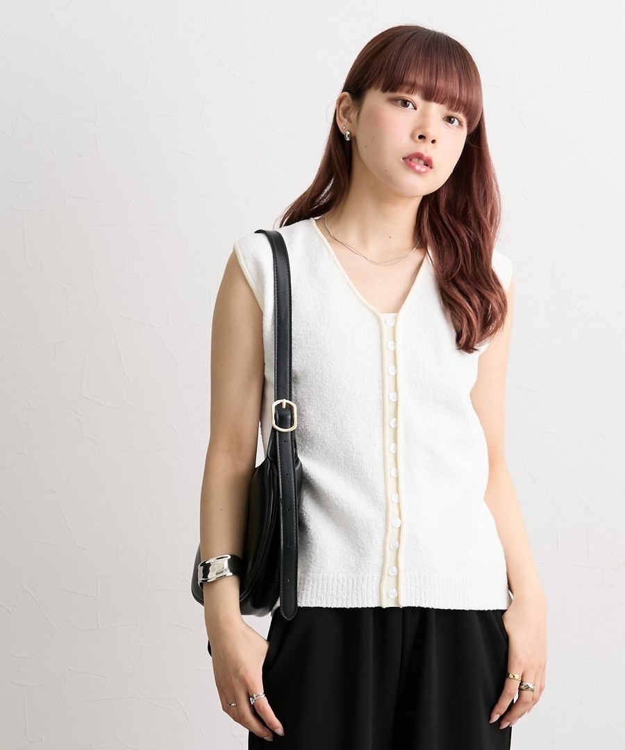 nissen 多鈕扣設計針織背心 (日本女裝大尺碼) NSCIH0125B0052 SS25