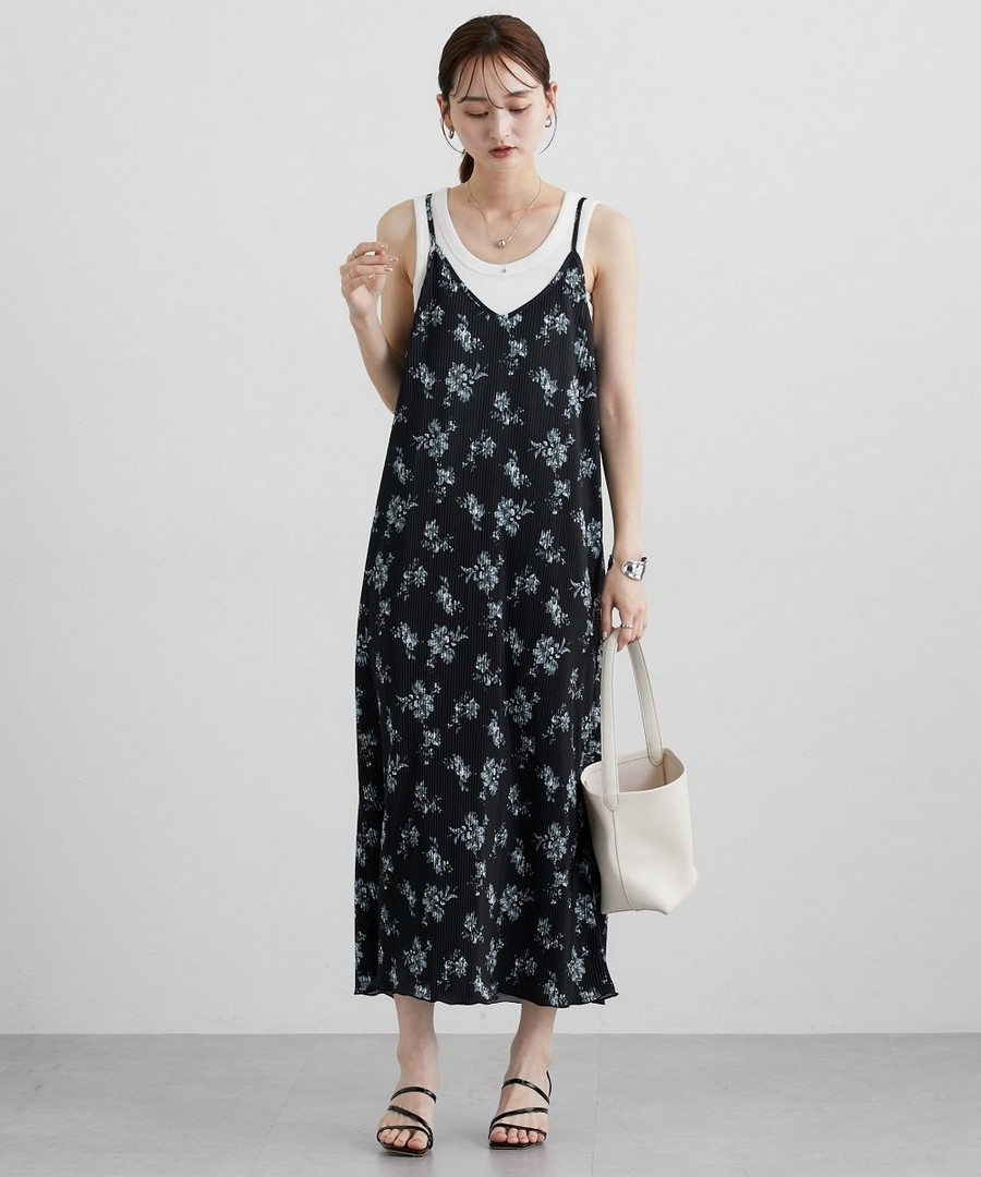 nissen 百褶吊帶連身裙 (日本女裝大尺碼) NSCIH0125B0057 SS25