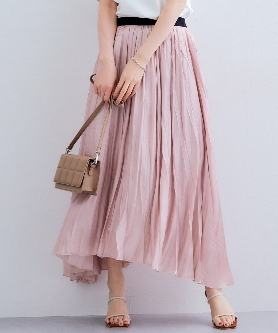 nissen 閃亮百褶裙(Otona SMILE) (日本女裝大尺碼) NSAMR0124A0004 SS25