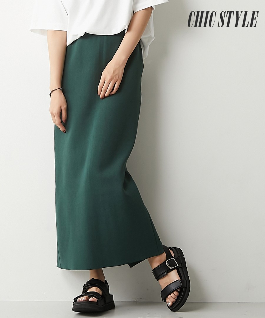 nissen 針織長緊身裙(CHIC STYLE) (日本女裝大尺碼) NSAWD0122D0012 SS25