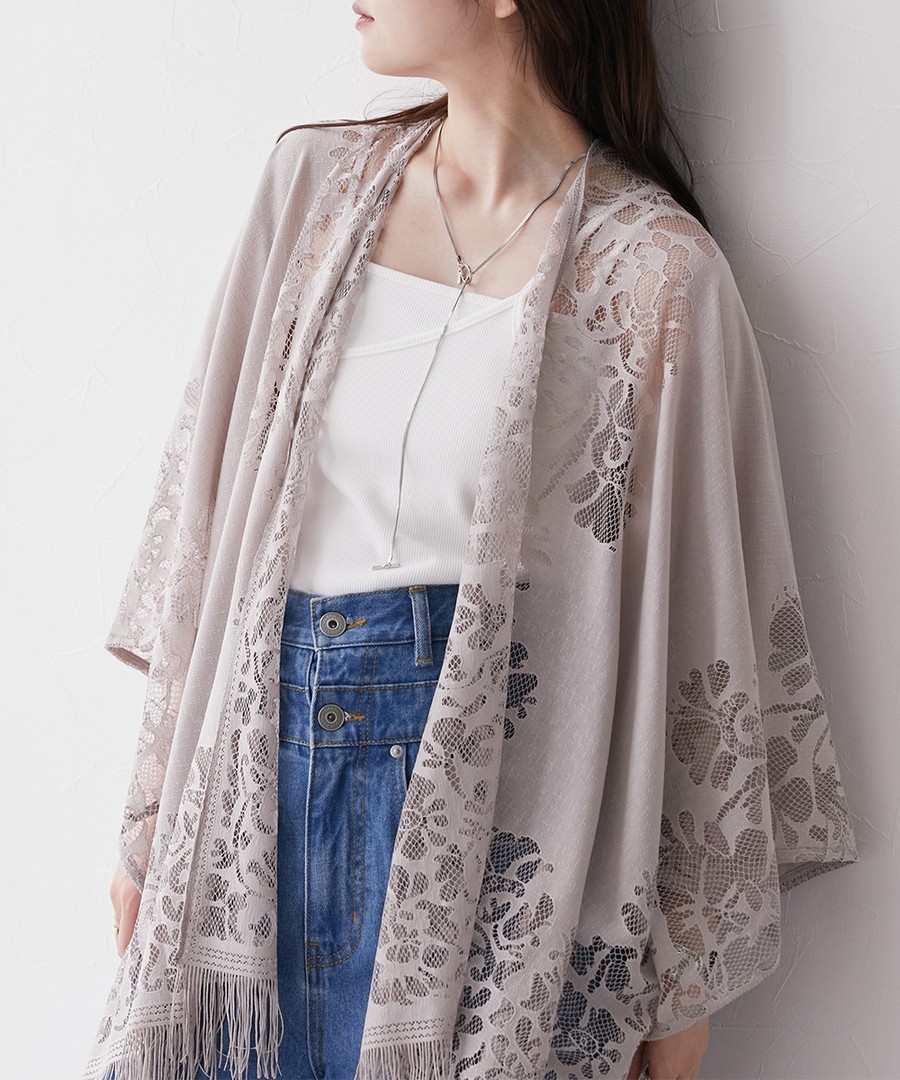 nissen 蕾絲斗篷外套 (日本女裝) NSBHN0124B0011 SS25
