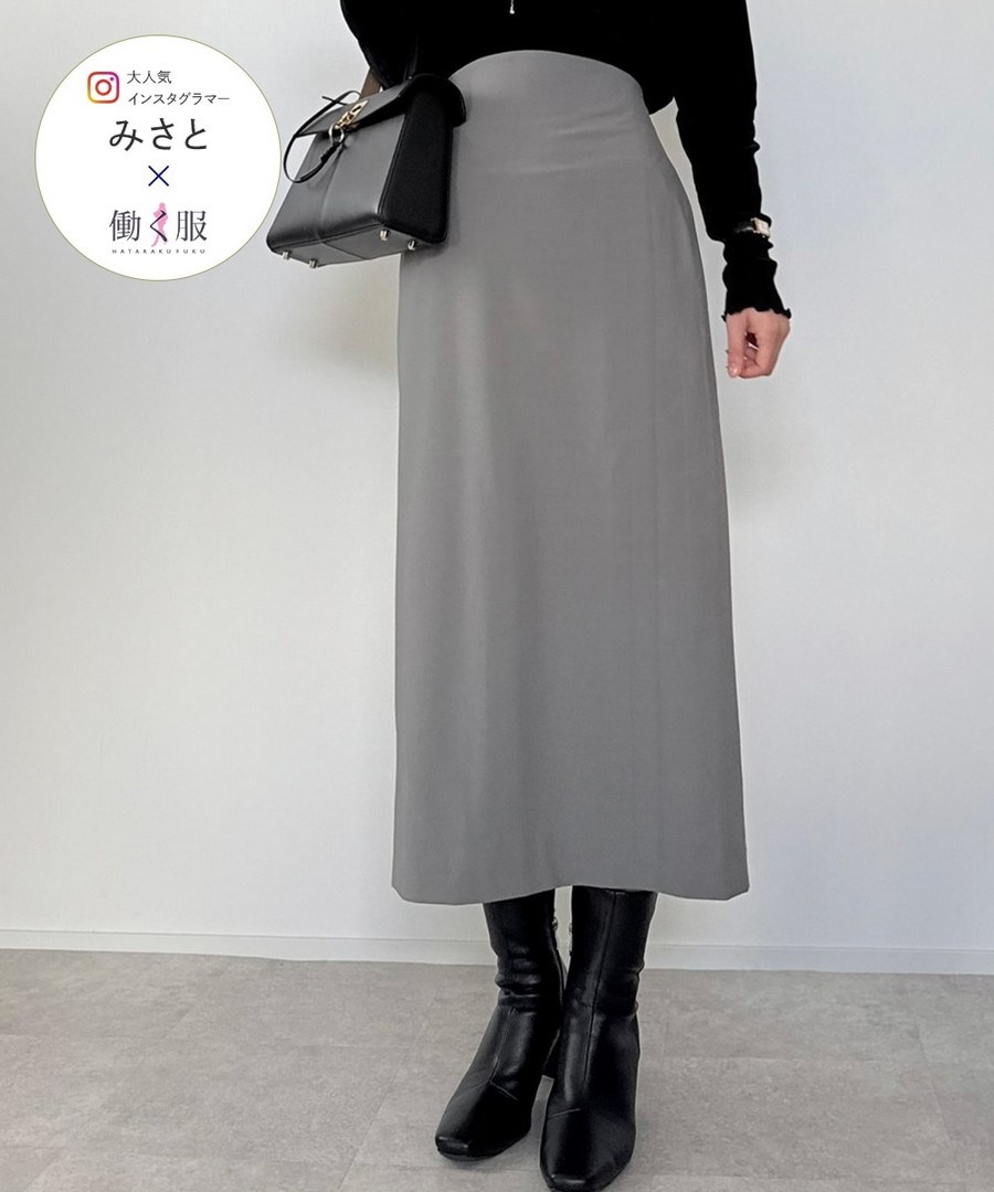 nissen 弧形腰身緊身裙(不易起皺，防紫外線))(與Misato合作) (日本女裝大尺碼) NSDHU0125D0011 SS25