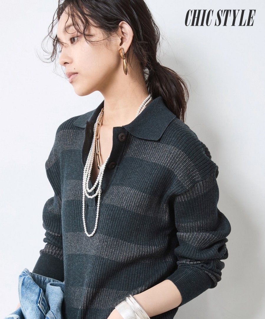 nissen 針織Polo連身裙(CHIC STYLE) (日本女裝大尺碼) NSAWD0125D0003 FW25