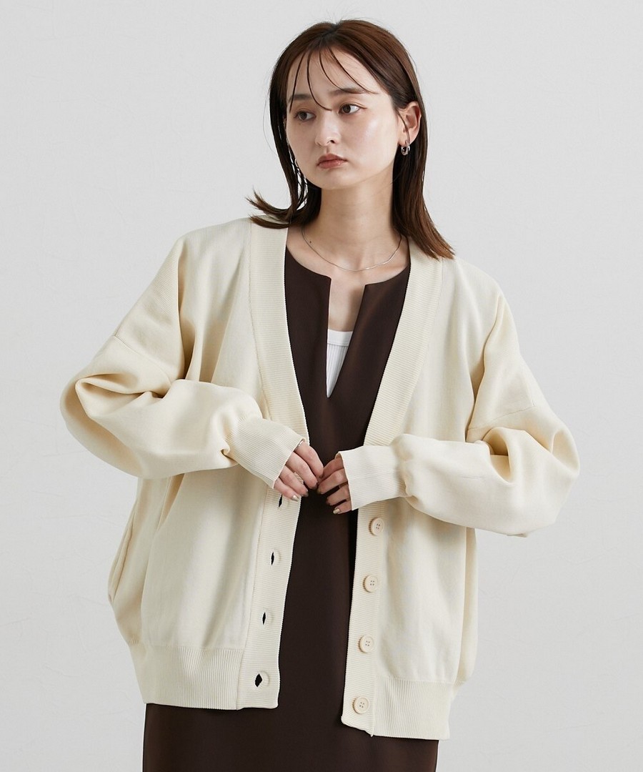 nissen 柔軟海綿狀針織布料寬鬆外套 (日本女裝及大尺碼適用) NSCBA0625D0001 FW25