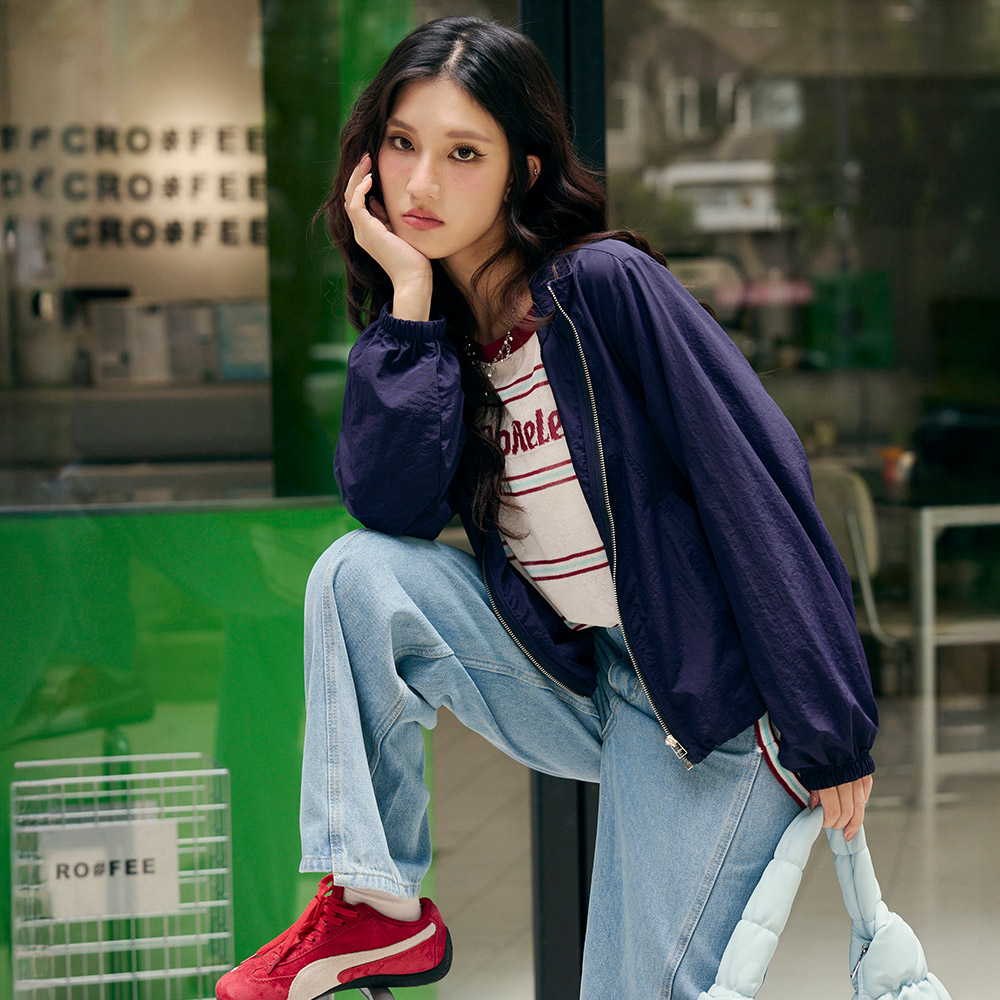 OB 率性小立領腰抽繩拉鏈外套 OBEA3815 FW25