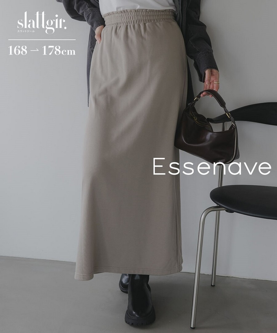 nissen [高挑尺寸]直筒長裙(Essenave) (日本女裝大尺碼) NSDGM0125D0004 FWE25 FW25