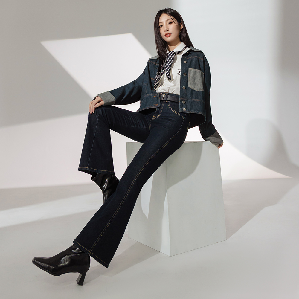 OB 女神褲．彈塑美腿喇叭牛仔顯瘦褲 OBBA7893 FW25