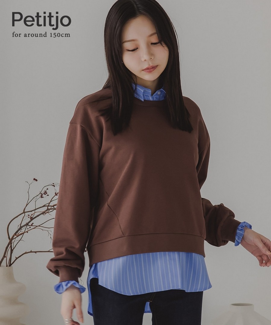 nissen [嬌小尺寸]淨色長袖衛衣 (日本女裝) NSVCZ0125C0003 FW25