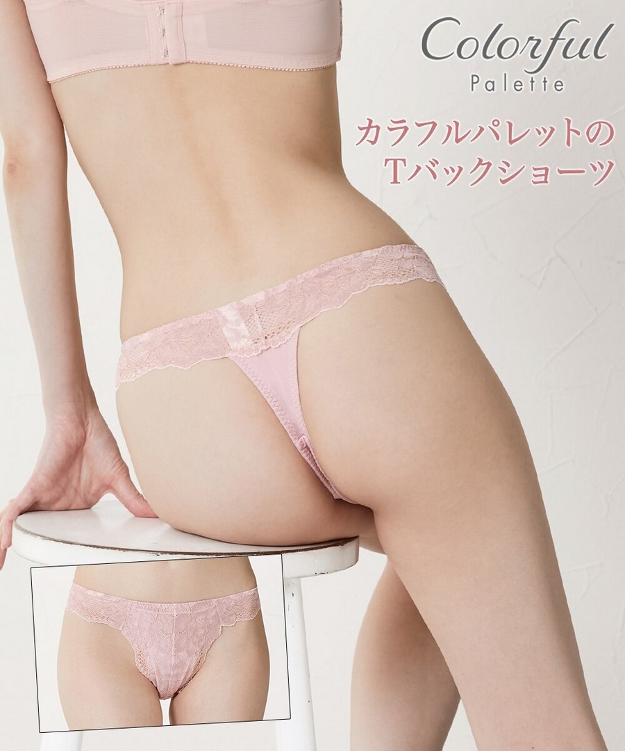nissen 多彩調色盤系列T-BACK 內褲(大花圖案)(日本製蕾絲) (日本女裝大尺碼內衣) NSCJC0225E0004 FW25