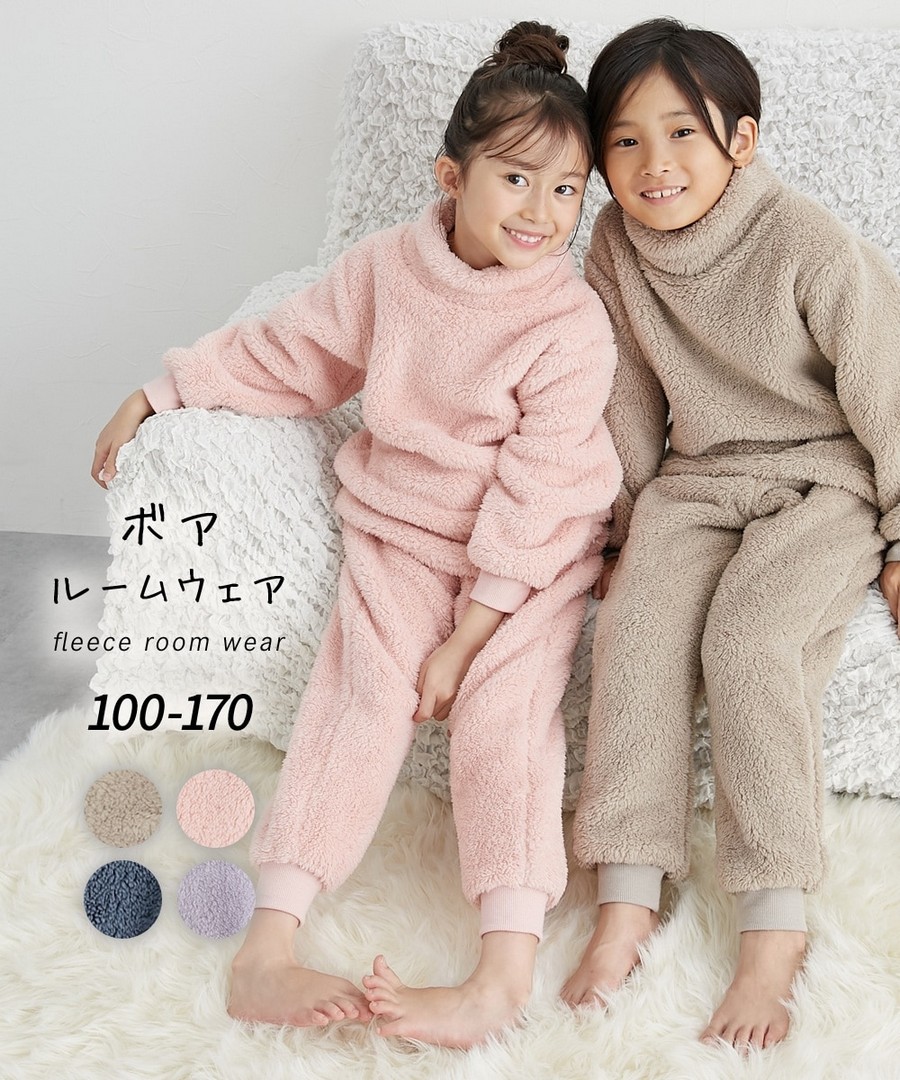 Nissen 加絨家居服套裝(男孩，女孩，青少年) (日本童裝) NSBEE0125E0010 FW25