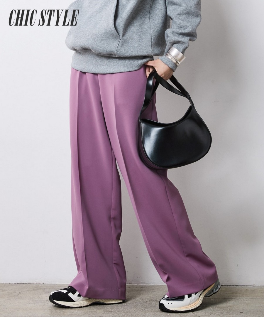 nissen 寬鬆直筒褲(CHIC STYLE) (日本女裝大尺碼) NSCSQ0225E0004 FW25