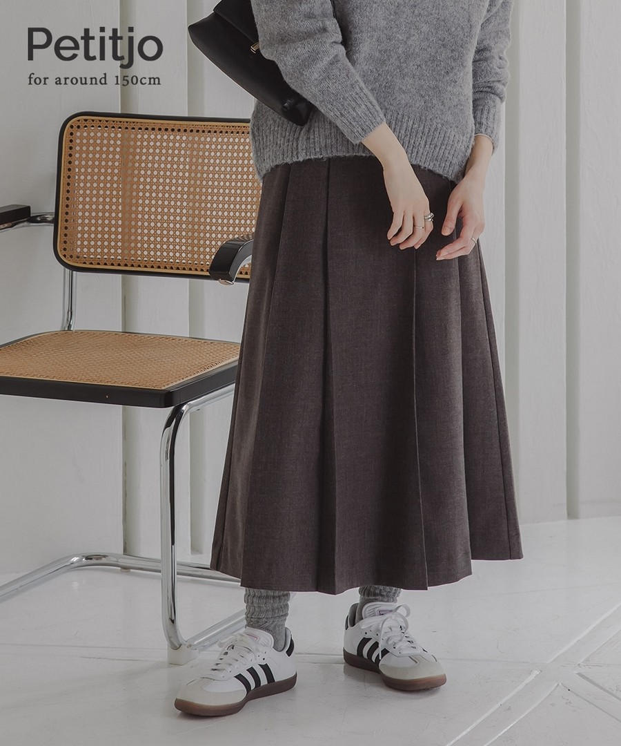 nissen [嬌小尺寸]箱褶裙 (日本女裝) NSVCY0125D0006 FW25