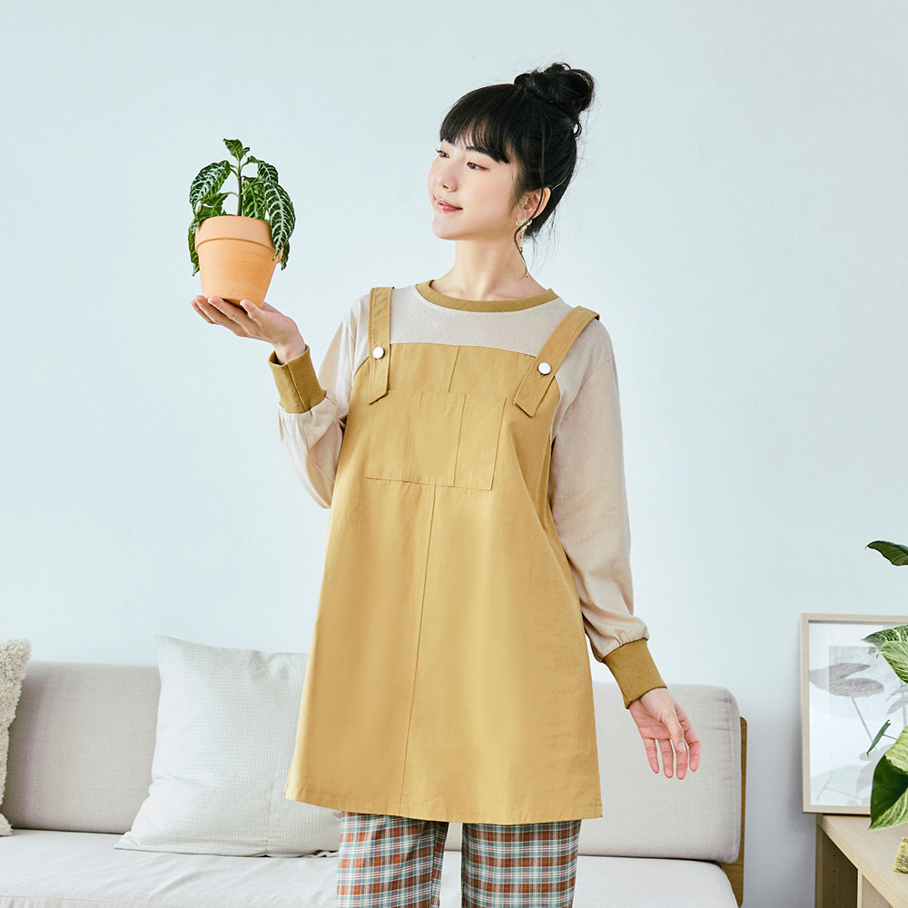 OB 假兩件純棉配色吊帶短裙 OBDA9892 FW25