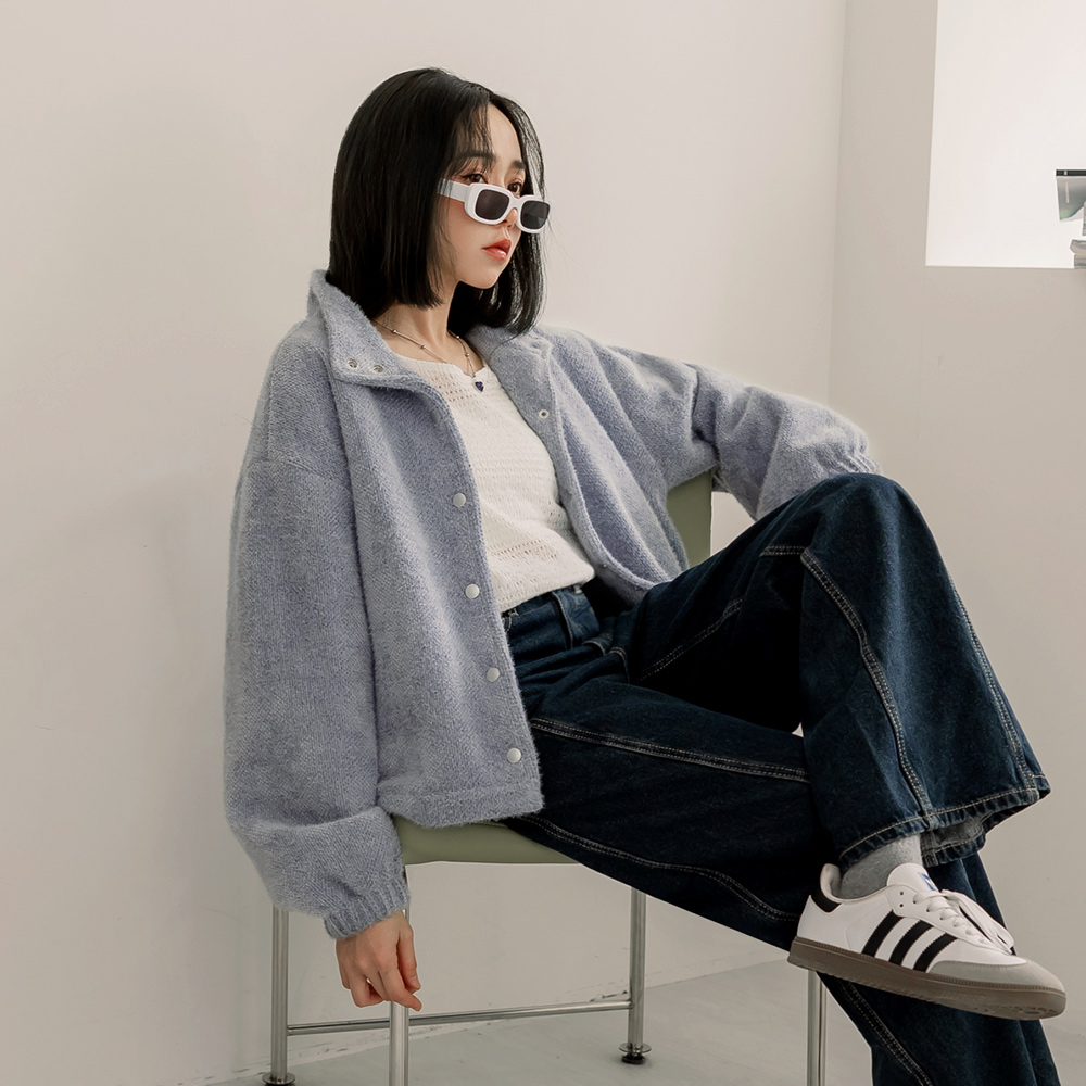 OB 保暖仿貂毛立領排釦寬鬆外套 OBEA3860 FW25