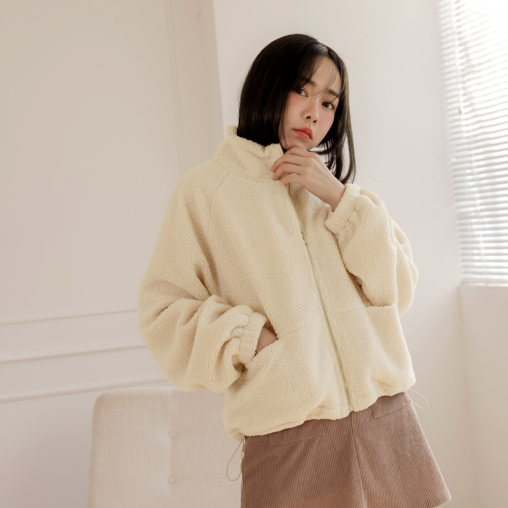 OB 保暖泰迪毛料立領拉鍊外套OBEA3818 FW25