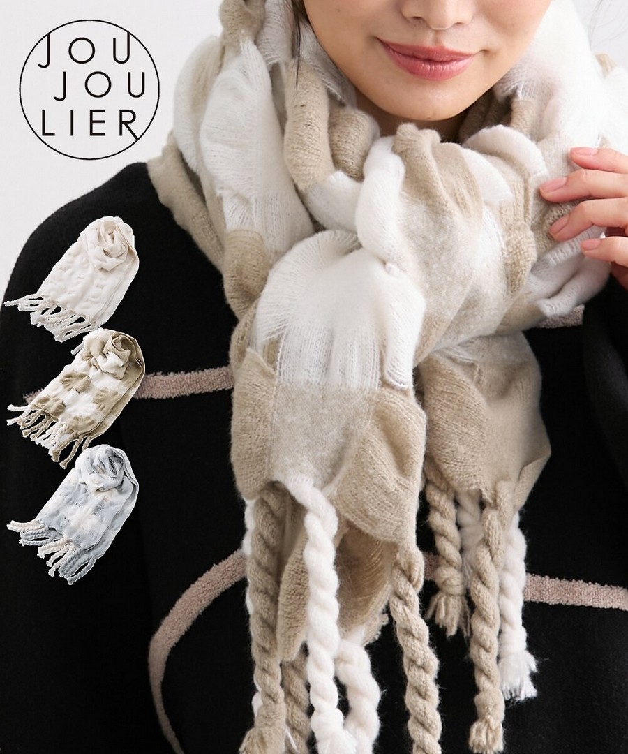 nissen JOUJOULIER 寬鬆多用大尺寸圍巾 (日本女裝) NSCOW0125E0021 FW25