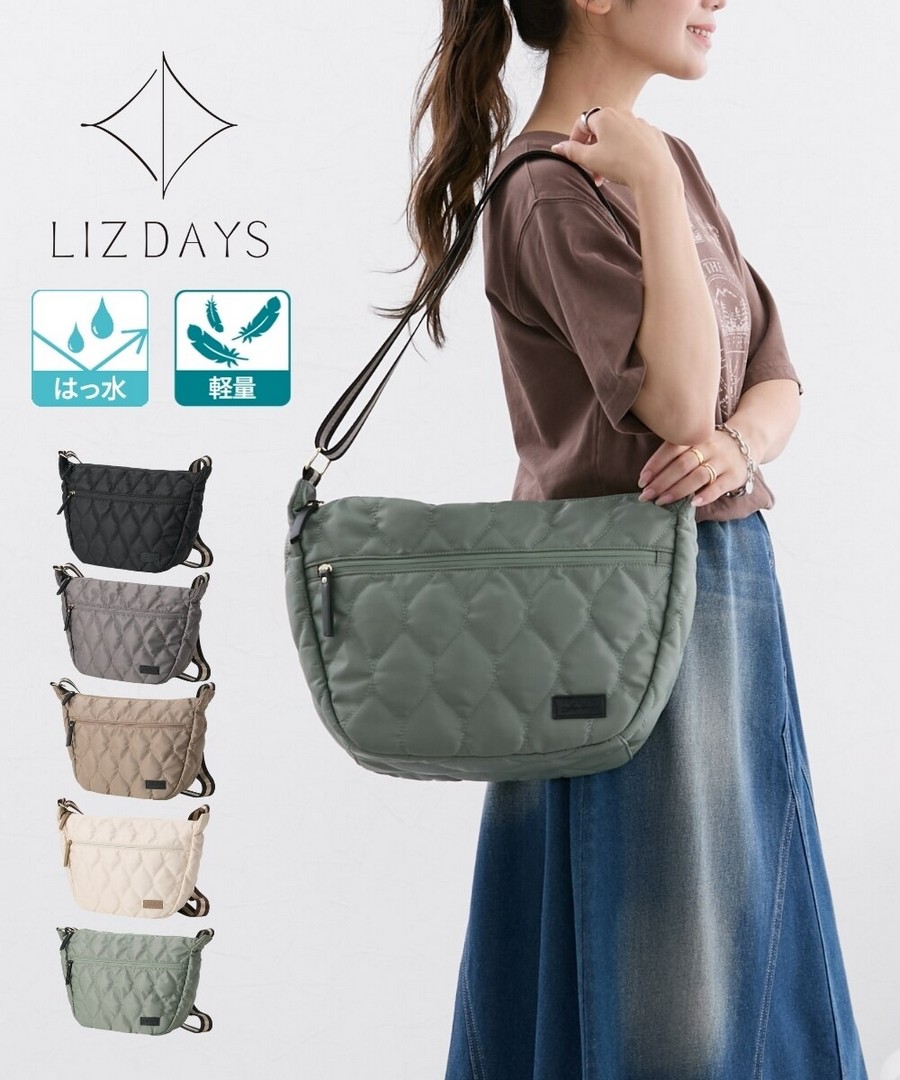 nissen LIZDAYS 輕量防潑水半月斜挎包 (日本女裝) NSDDT0125D0008 FW25