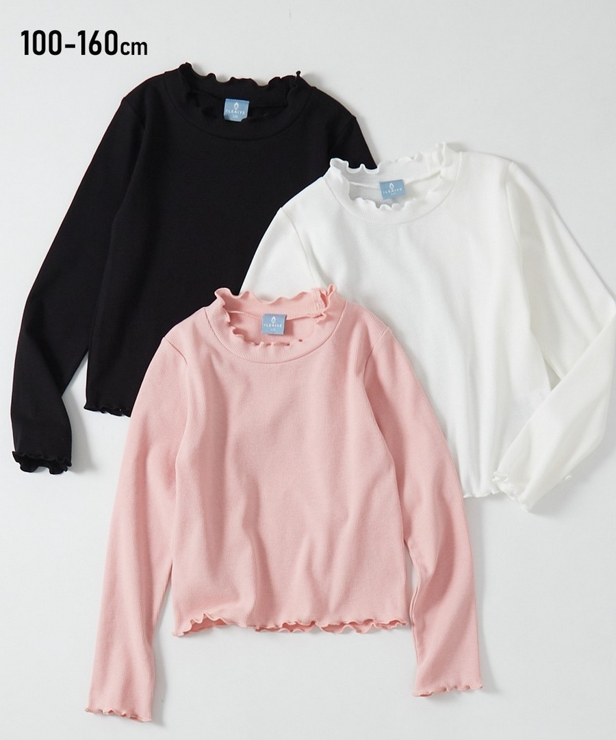 Nissen 木耳邊長袖上衣(女孩，青少年) (日本童裝) NSCIJ0126A0003 FW25