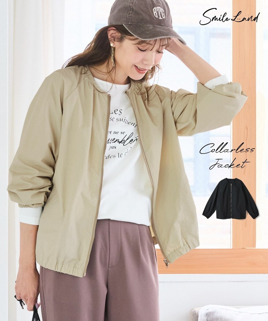nissen 無領簡約外套 (日本女裝大尺碼) NSBLJ0226A0003 SS26