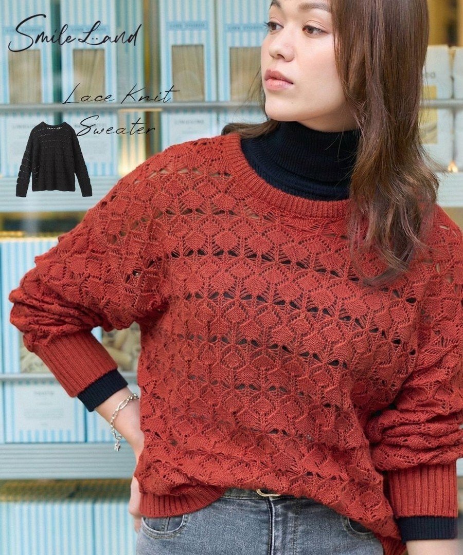 nissen 鏤空針織毛衣 (日本女裝大尺碼) NSAWD0126A0008 FW25