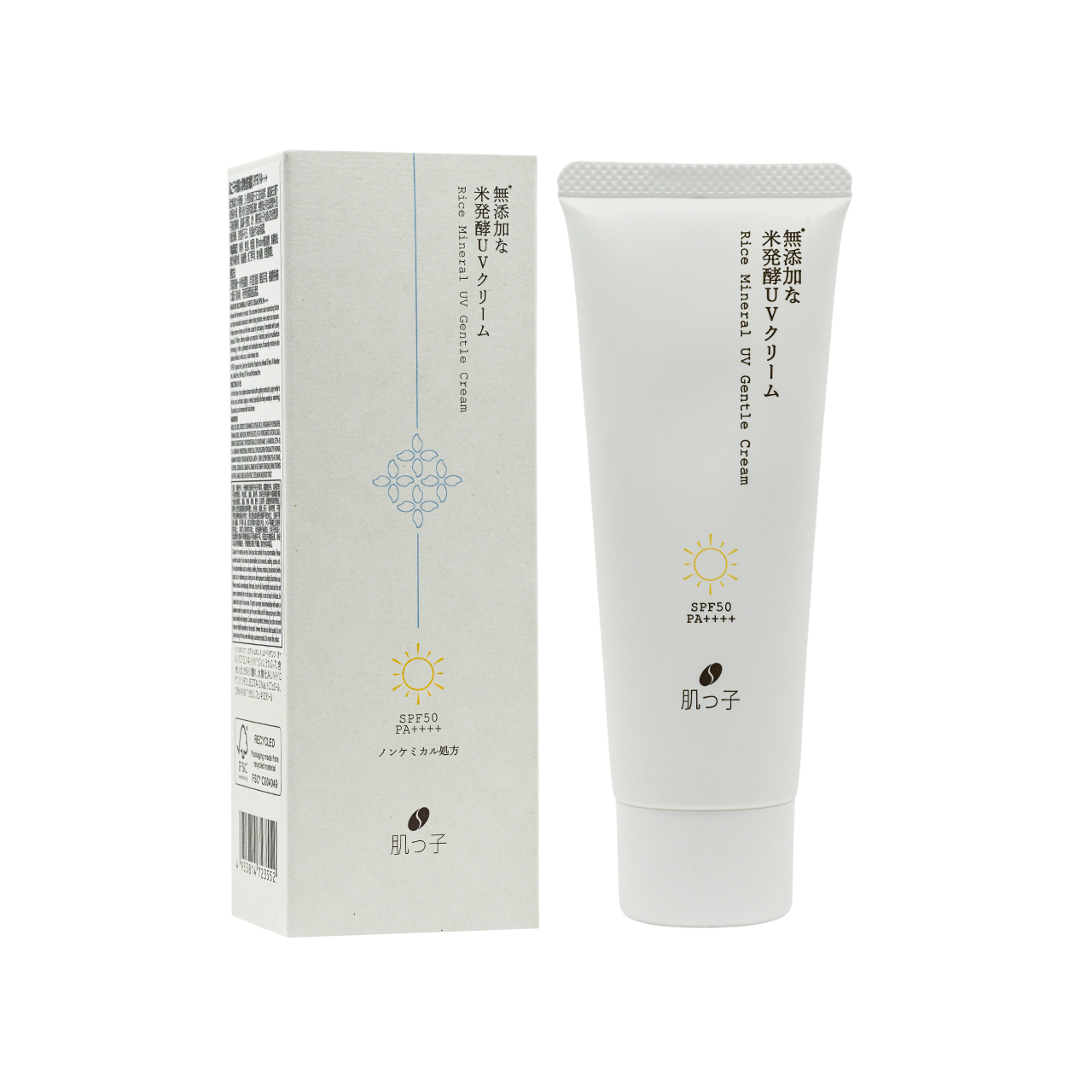 Hadatuko Rice Mineral UV Gentle Cream SPF50 PA++++ 60g- Sasa eShop