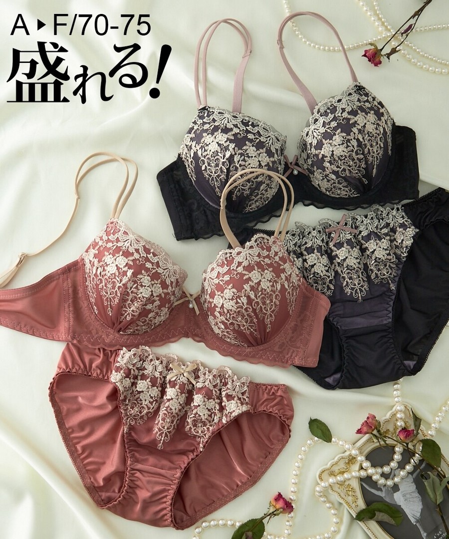 nissen 優雅花卉刺繡內衣套裝 (日本女裝及大尺碼適用內衣) NSCLS0225D0005 SS26