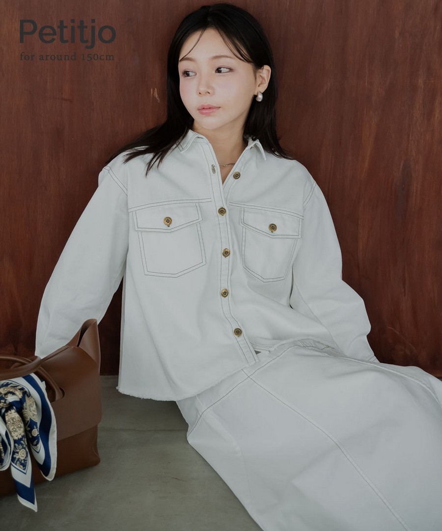 nissen [嬌小尺寸]牛仔襯衫/外套 (日本女裝) NSCSQ0226A0016 SS26