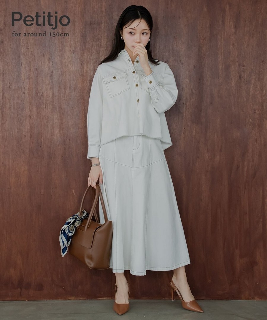 nissen [嬌小尺寸]牛仔喇叭裙 (日本女裝) NSCSQ0226A0017 SS26