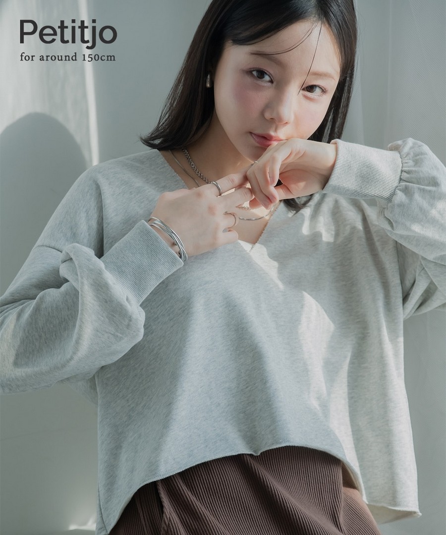 nissen [嬌小尺寸]深V領衛衣 (日本女裝) NSVCZ0126A0003 SS26