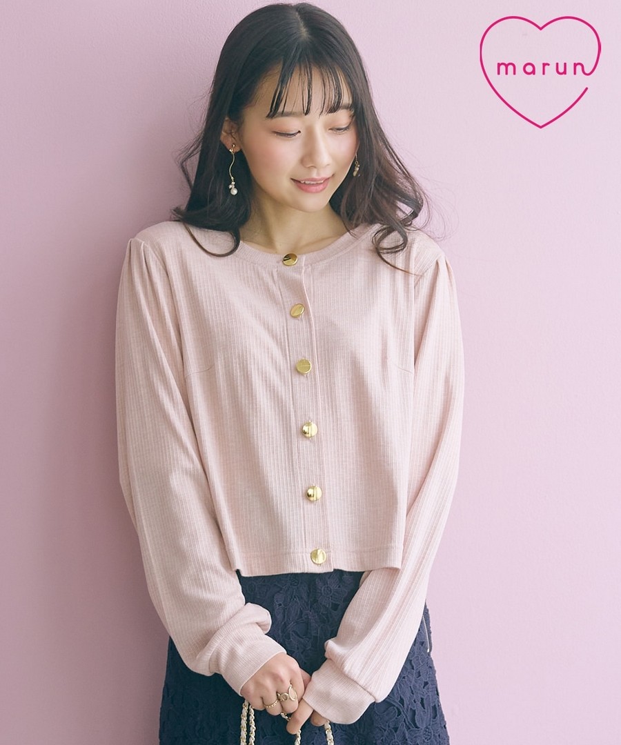 nissen 羅紋布料金扣外套(marun) (日本女裝大尺碼) NSBNC0426B0003 SS26