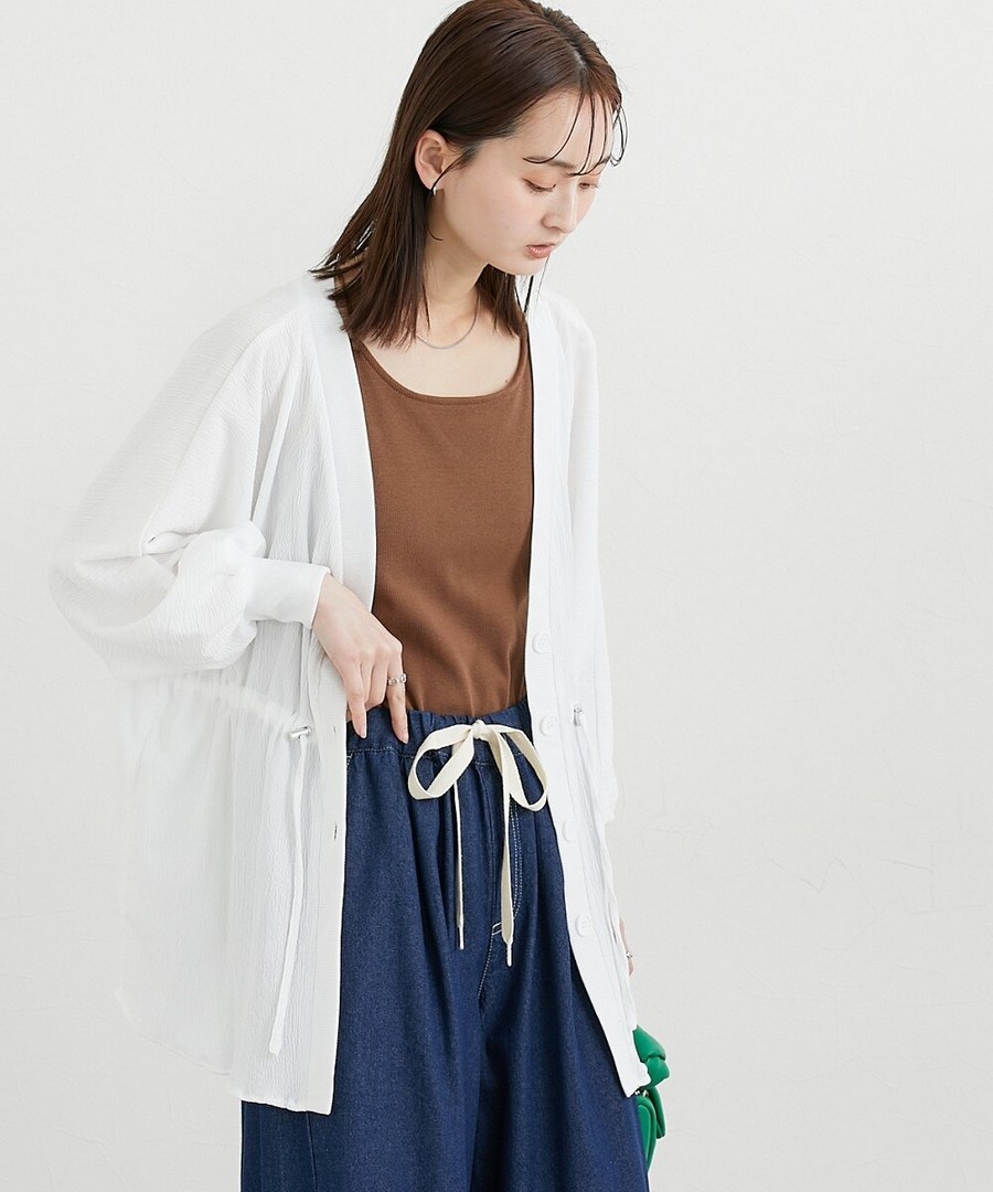 nissen 褶皺防皺水洗布料抽繩外套 (日本女裝) NSBHN0126A0004 SS26