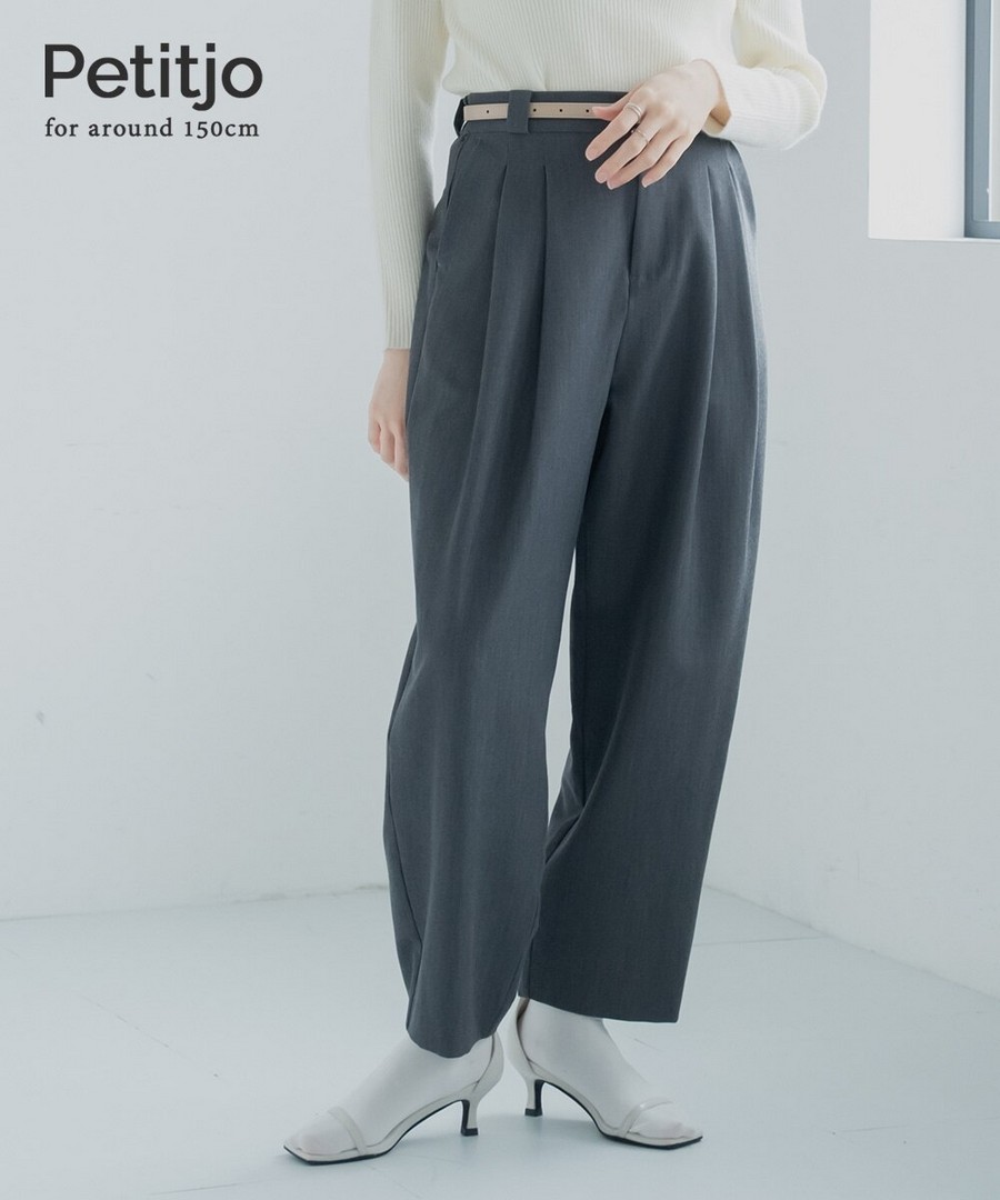 nissen [嬌小尺寸]雙褶錐形褲 (日本女裝) NSCSQ0226A0012 SS26