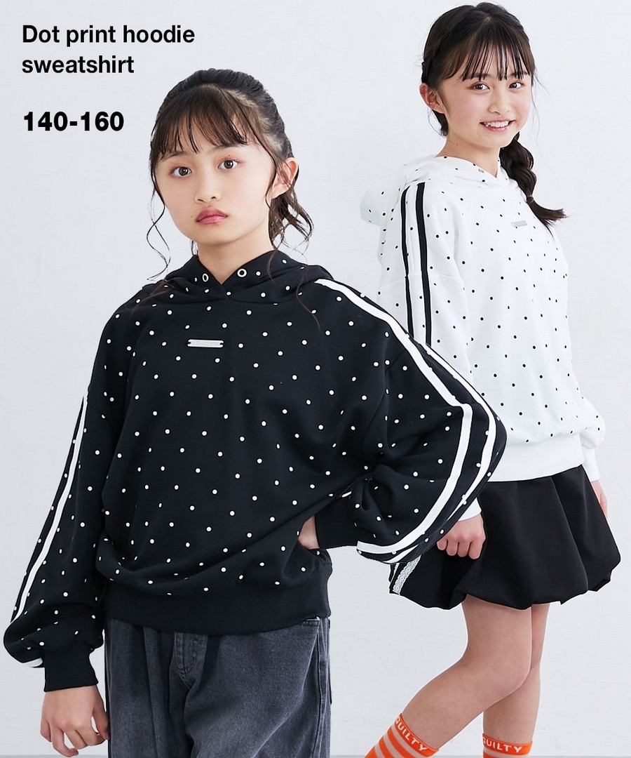 Nissen 波點全印花連帽衛衣(女孩，青少年) (日本童裝) NSCIH0126A0004 SS26
