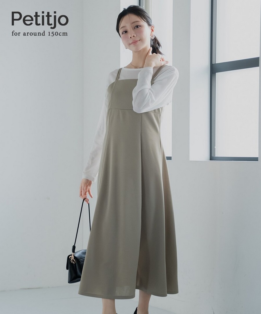 nissen [嬌小尺寸]喬其紗吊帶連身裙 (日本女裝) NSDGM0126A0003 SS26