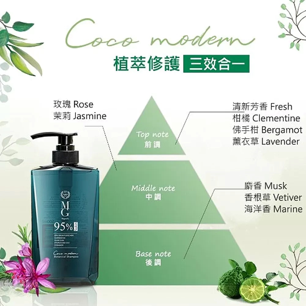 MG瑪格諾莉雅 香氛植萃洗髮精500ml(三效合一)
