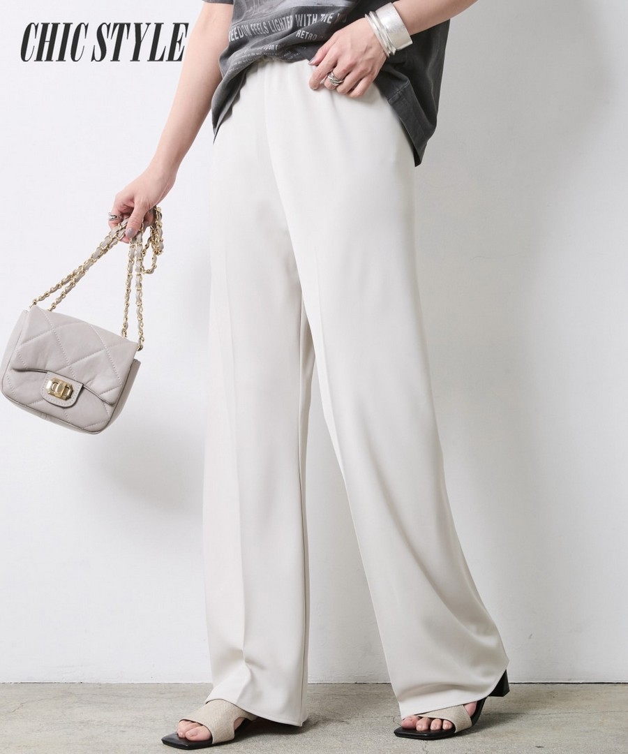 nissen 直筒窄版長褲(CHIC STYLE) (日本女裝大尺碼) NSAMR0126B0007 SS26