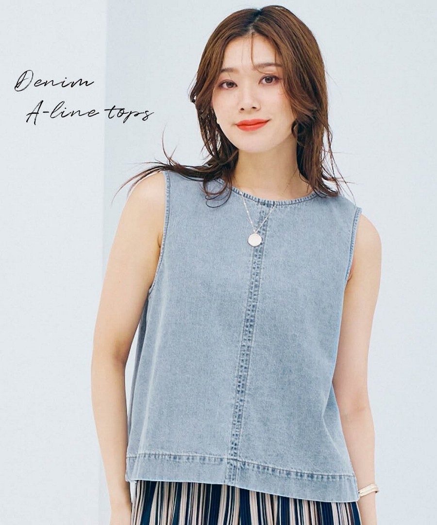 nissen 6.7oz 100%純棉牛仔A字上衣(防潑水) (日本女裝及大尺碼適用) NSCIH0426B0036 SS26