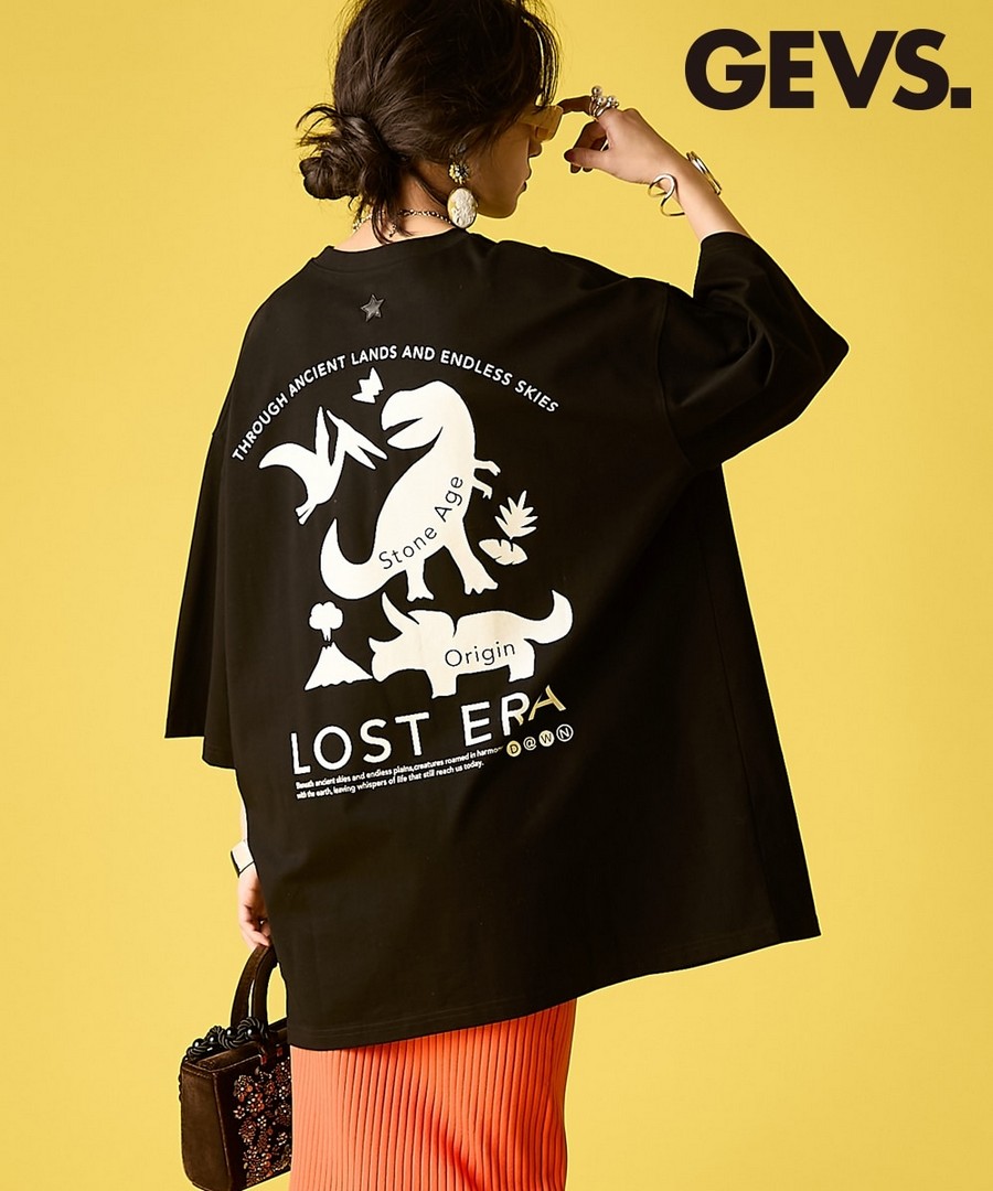 nissen 100%純棉大Logo長款Tee(GEVS.) (日本女裝大尺碼) NSDER0126B0012 SS26