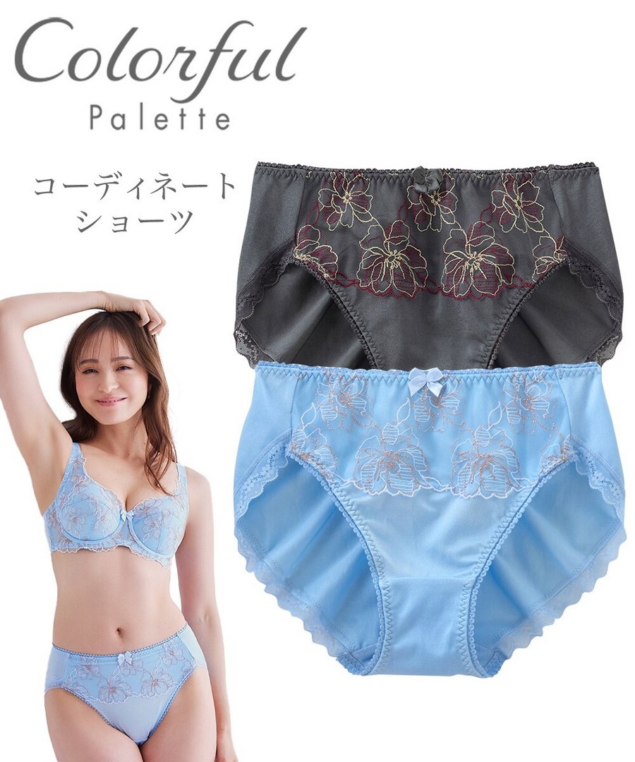 nissen Colorful Palette 搭配內褲(鐵線蓮花圖案) (日本女裝大尺碼內衣) NSCJC0226B0002 SS26