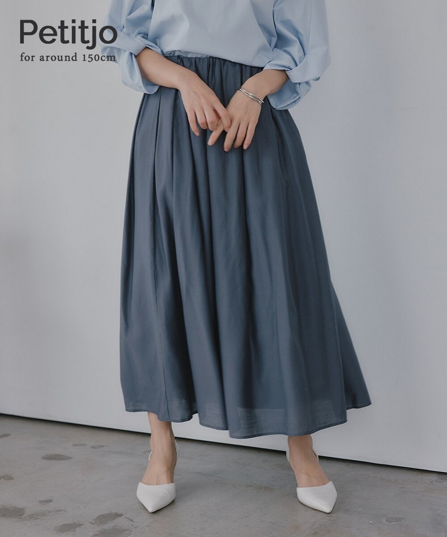 nissen [嬌小尺寸]褶皺A字裙 (日本女裝) NSCSQ0226A0014 SS26