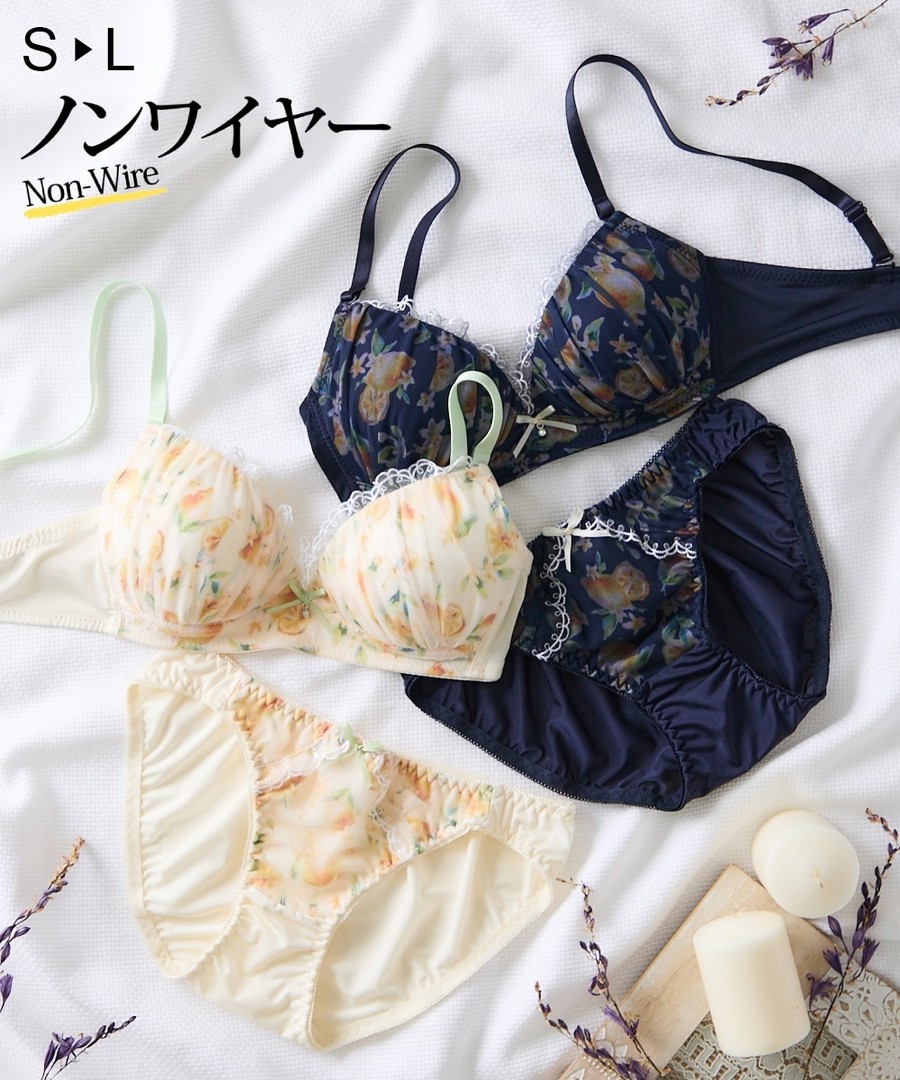 nissen 檸檬印花內衣套裝 (日本女裝內衣) NSCLS0226A0003 SS26