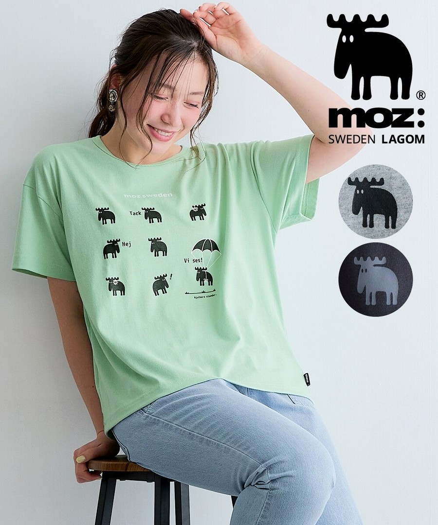 nissen 小鹿友好印花寬鬆Tee(moz.) (日本女裝及大尺碼適用) NSBOY0726B0004 SS26